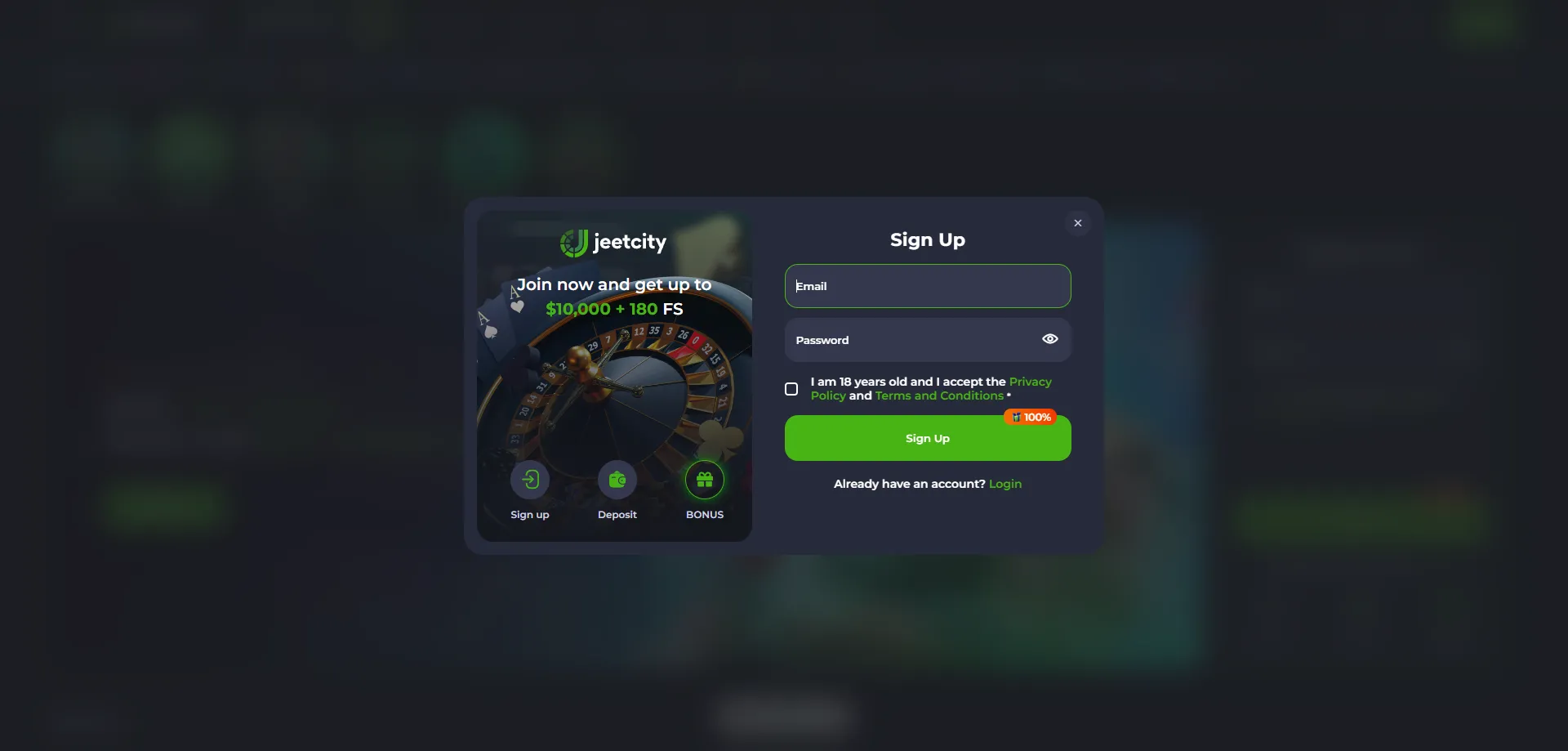 JeetCity Casino sign-up process for New Zealand players step by step